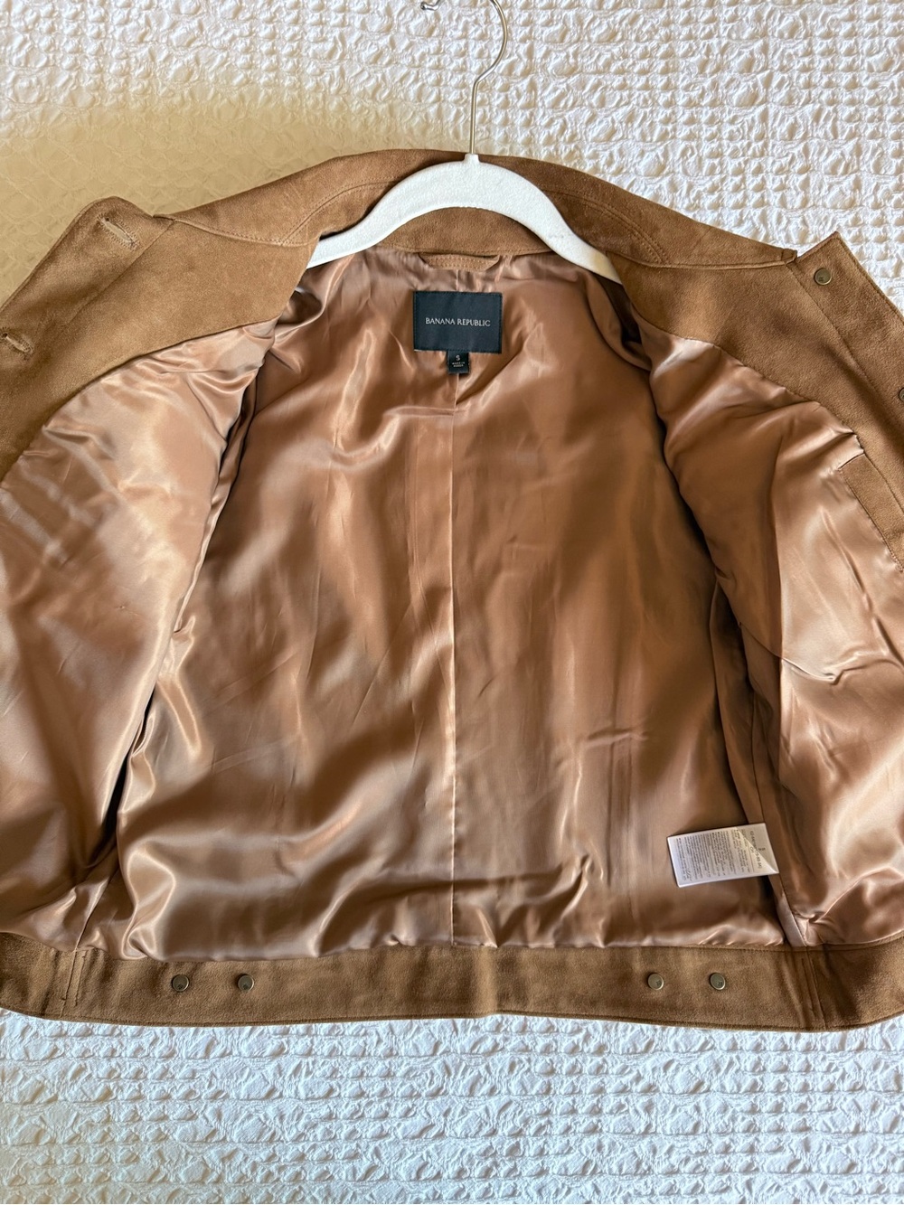 Banana Republic Relaxed Suede Jacket Sweet Chestnut Women's S - Picture 13 of 15